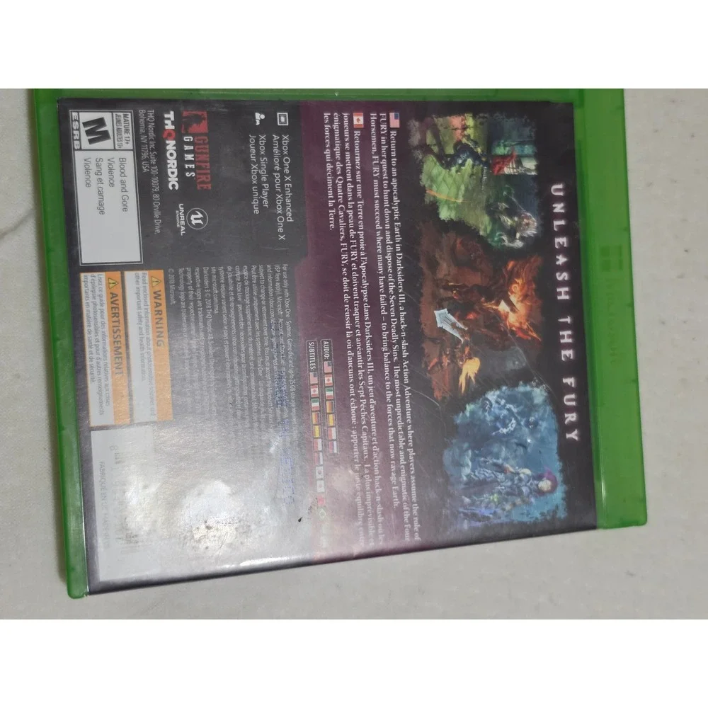 Darksiders III 3 Xbox One Video Game THQ Nordic Action Adventure 2018